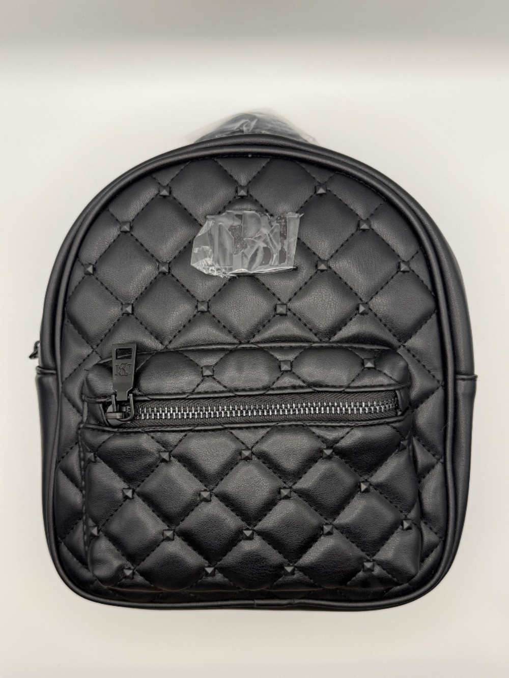 NWT Badgley Mischka Women's Vegan Leather Mini Studded Backpack Black One Size